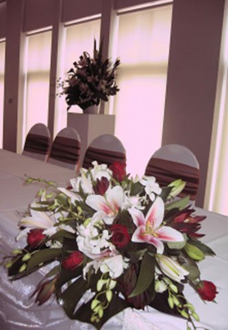 Centros de mesa con flores para Eventos. Floristería ALMA FLORAL